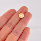 Dije Circulo Letra S 0.4g / 1.6cm Oro Amarillo 18K
