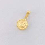 Dije Circulo Letra C 0.4g / 1.5cm Oro Amarillo 18K