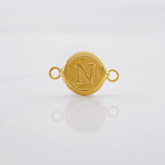 Herraje Circulo Letra N 0.35g / 1.5cm Oro Amarillo 18K