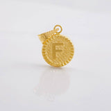 Dije Circulo Letra F 0.6g / 1.7cm Oro Amarillo 18K