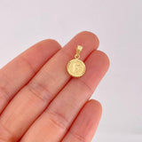 Dije Circulo Letra F 0.6g / 1.7cm Oro Amarillo 18K