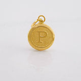 Dije Circulo Letra P 0.4g / 1.6cm Oro Amarillo 18K