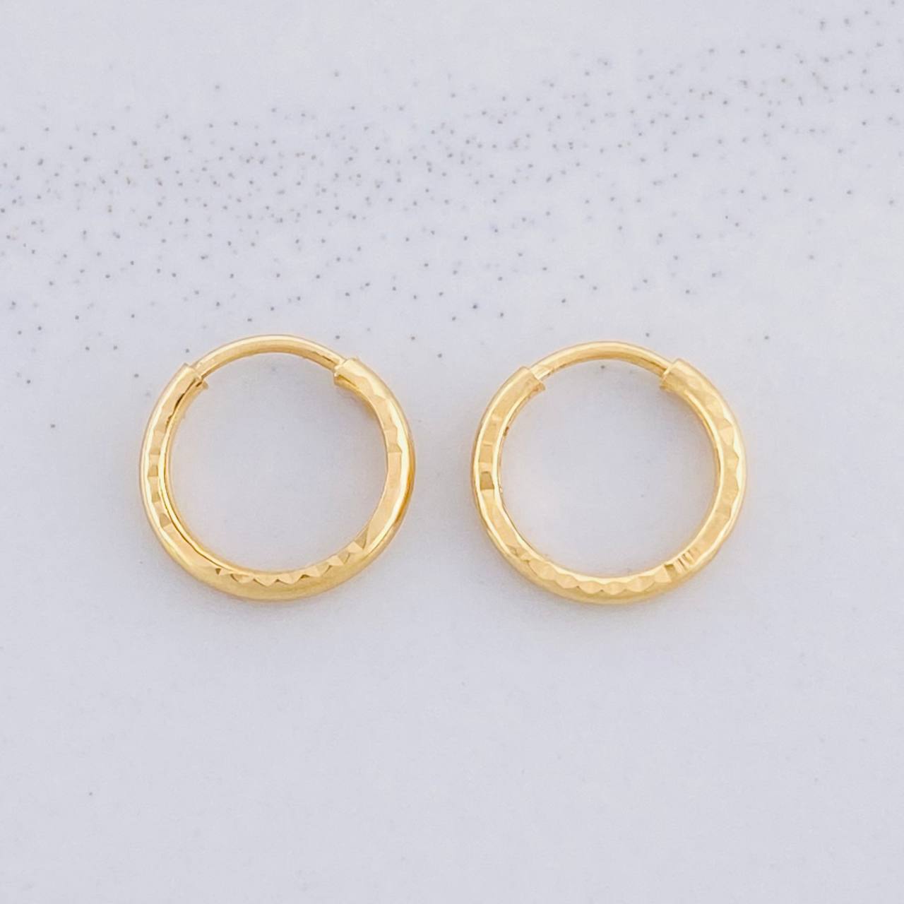 Candongas Aro Rayado 0.45g / 0.8cm Oro Amarillo 18K