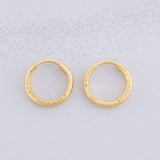 Candongas Aro Rayado 0.45g / 0.8cm Oro Amarillo 18K