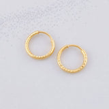 Candongas Aro Rayado 0.45g / 0.8cm Oro Amarillo 18K