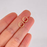 Candongas Aro Rayado 0.45g / 0.8cm Oro Amarillo 18K
