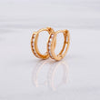 Candongas Medio Carril 1.85g / 1.3cm Oro Rosa 18K