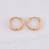 Candongas Medio Carril 1.85g / 1.3cm Oro Rosa 18K