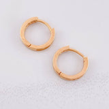 Candongas Medio Carril 1.95g / 1.3cm Oro Rosa 18K