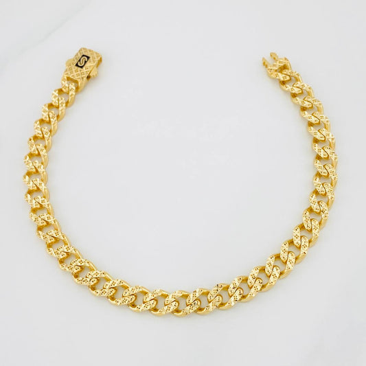 Pulso Cubano Infinito 7.85g / 18cm / 6.3mm Oro Amarillo 18K