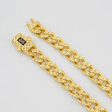 Pulso Cubano Infinito 7.85g / 18cm / 6.3mm Oro Amarillo 18K