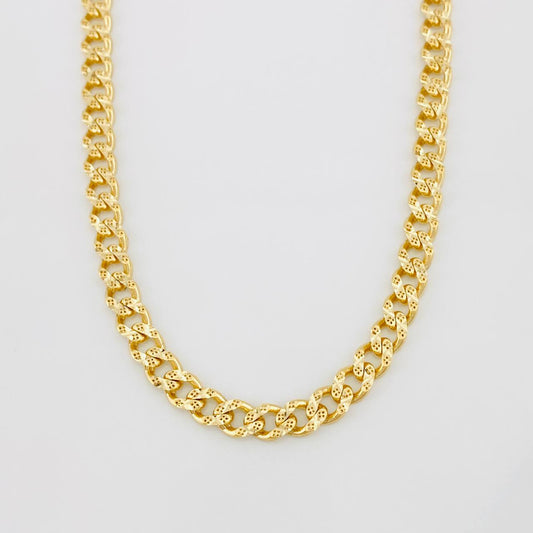 Cadena Cubana Infinito 16.6g / 60cm / 4.8mm Oro Amarillo 18K