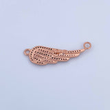 Herraje Ala 2.7gr / 3.6cm / Circones Negros Blancos Oro Rosa 18K &