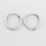 Candongas Aro Liso 2.45g / 1.6cm Oro Blanco 18K