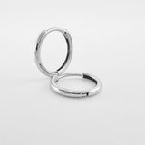 Candongas Aro Liso 2.45g / 1.6cm Oro Blanco 18K