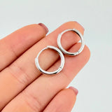 Candongas Aro Liso 2.45g / 1.6cm Oro Blanco 18K