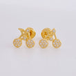 Topos Bicicleta Amarillo 1.3g / 8.8mm Oro Blanco 18K