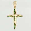 Dije Cruz Resplandor Esmeraldas 63pts 11.6g / 5.4cm Oro Amarillo 18K