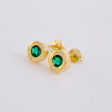 Topos Chispa con Marco 2.2g / 6.45mm Oro Amarillo 18K