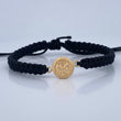 Pulsera Negra Sagrada Familia 0.6gr / Oro 18K &