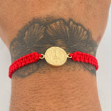Pulsera Roja San Benito 0.8gr / Oro 18K &