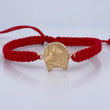 Pulsera Roja Herradura Caballo 1.2gr / Oro 18K &