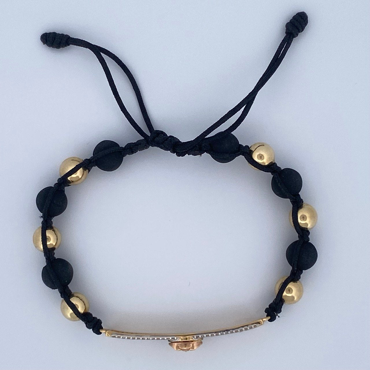 Pulsera Negra Medusa Tribal 6gr / Oro 18K &