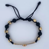 Pulsera Negra Medusa Tribal 6gr / Oro 18K &
