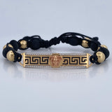 Pulsera Negra Medusa Tribal 6gr / Oro 18K &