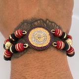 Pulsera Negra Ruleta 11.75gr / Oro 18K &