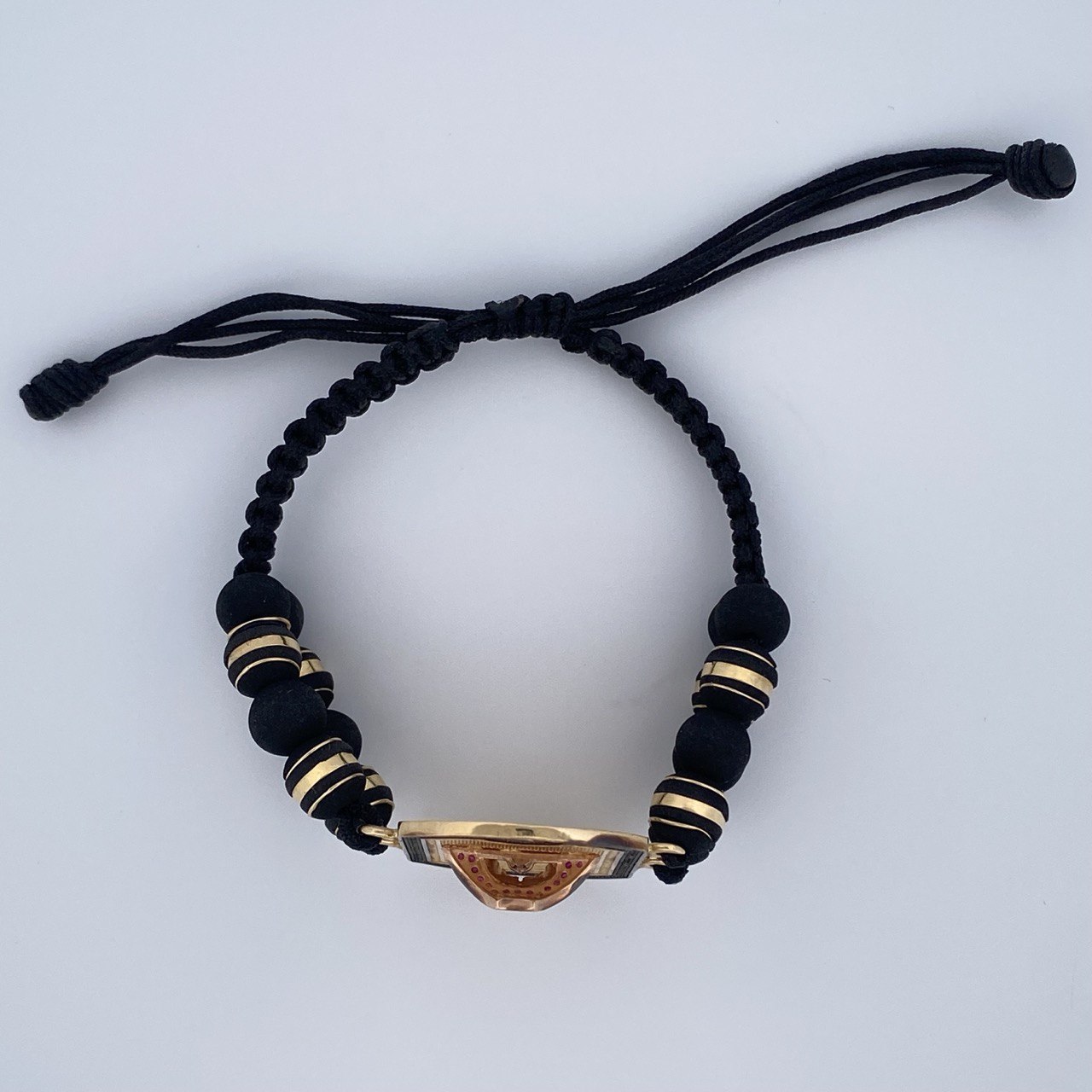 Pulsera Negra Pirata 11gr / Oro 18K &