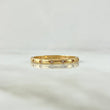 Anillo Morse 1.4gr / T6 1/2 / Circones Blancos Oro Amarillo