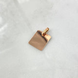 Dije Placa Cuadrada 1.85gr / 1.7cm-2.4cm / Lisa Oro Rosa 18K (Oferta) ©