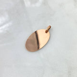 Dije Placa Ovalada 2.05gr / 1.6cm-3.1cm / Lisa Oro Rosa 18K (Oferta) ©