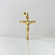 Dije Cristo Cruz 3.15gr / 5.6cm / Baston Liso Oro Amarillo 18K