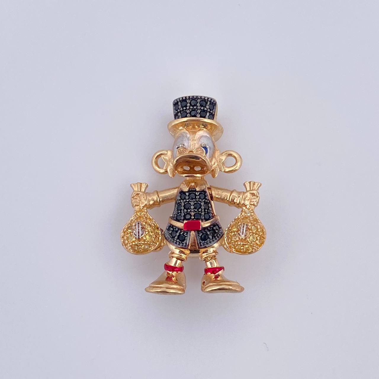 Herraje Pato Bolsas Dinero 5.6gr / 2.6cm / Oro 18K &