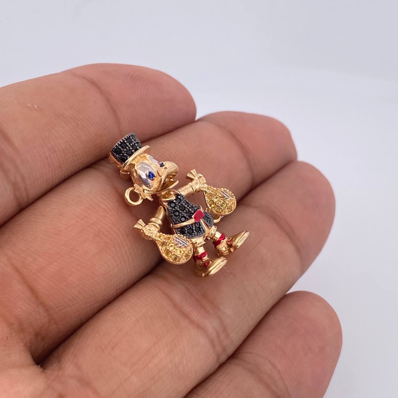 Herraje Pato Bolsas Dinero 5.6gr / 2.6cm / Oro 18K &