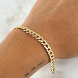 Pulso Cubano 5.85gr / 20cm / 5mm Oro Amarillo +0 18K