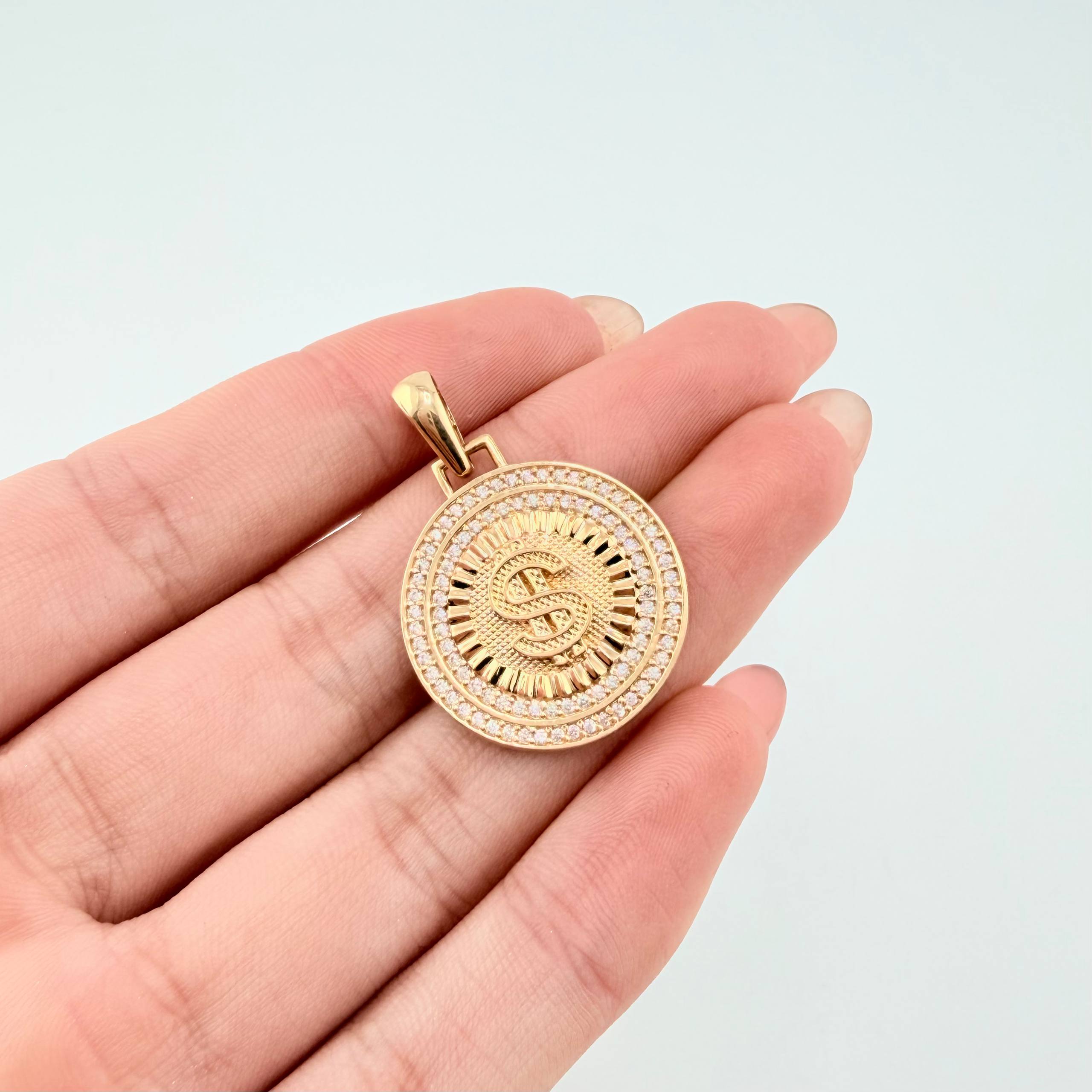 Dije Medalla Dólar 4.4gr / 3cm / Oro Amarillo 18K ©