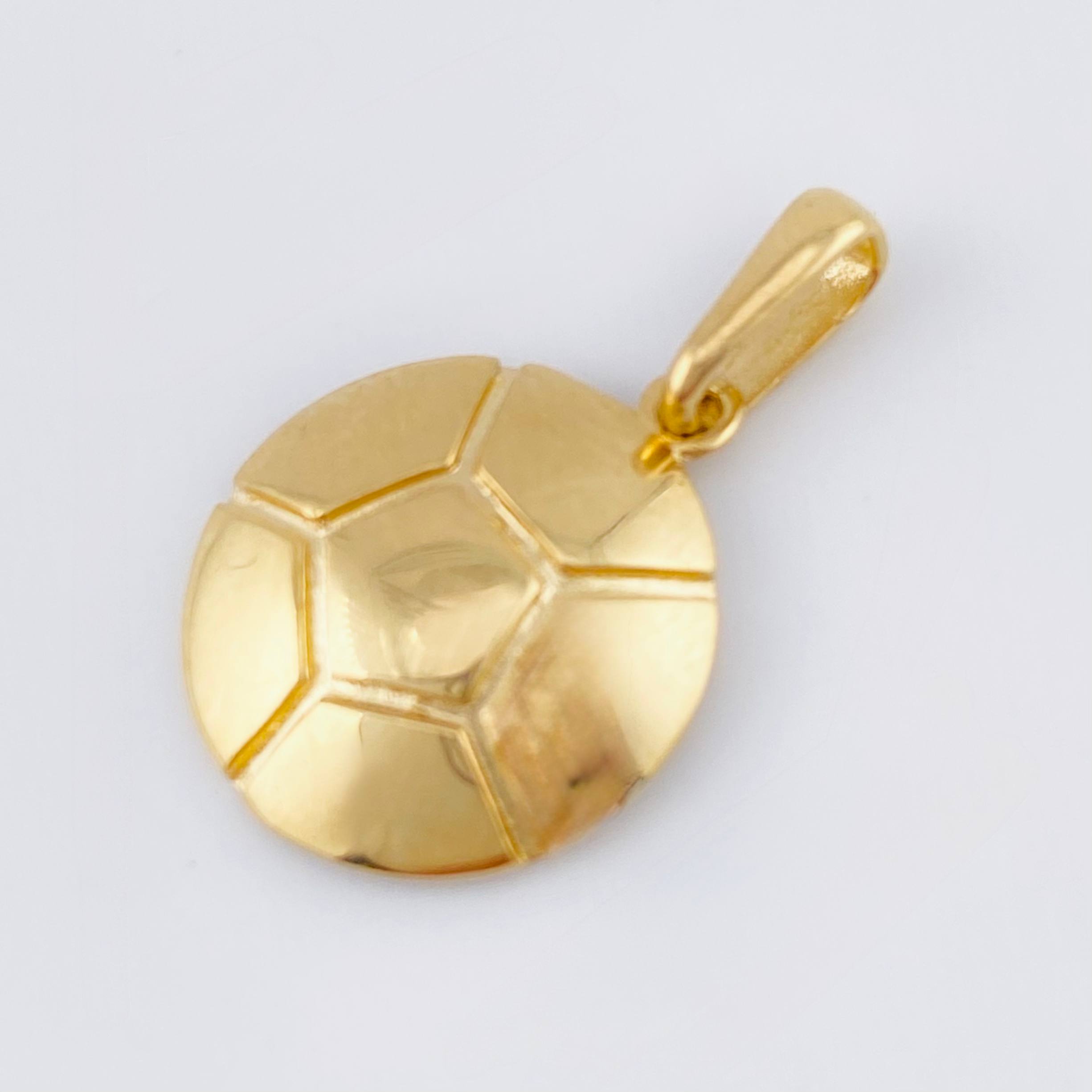 Dije Balón 2.3gr / 2.5cm / Oro Amarillo 18K *