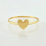 Anillo Corazon Liso 0.95gr / T6 / Oro Amarillo 18K *