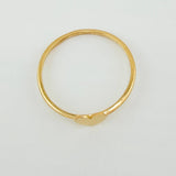 Anillo Corazon Liso 1gr / T7 / Oro Amarillo 18K