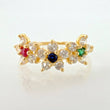 Anillo Trio Flor 1.95gr / T7 / Oro Amarillo 18K ©