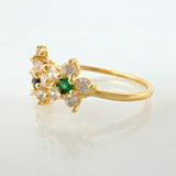 Anillo Trio Flor 1.95gr / T7 / Oro Amarillo 18K ©