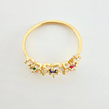 Anillo Trio Flor 1.95gr / T7 / Oro Amarillo 18K ©