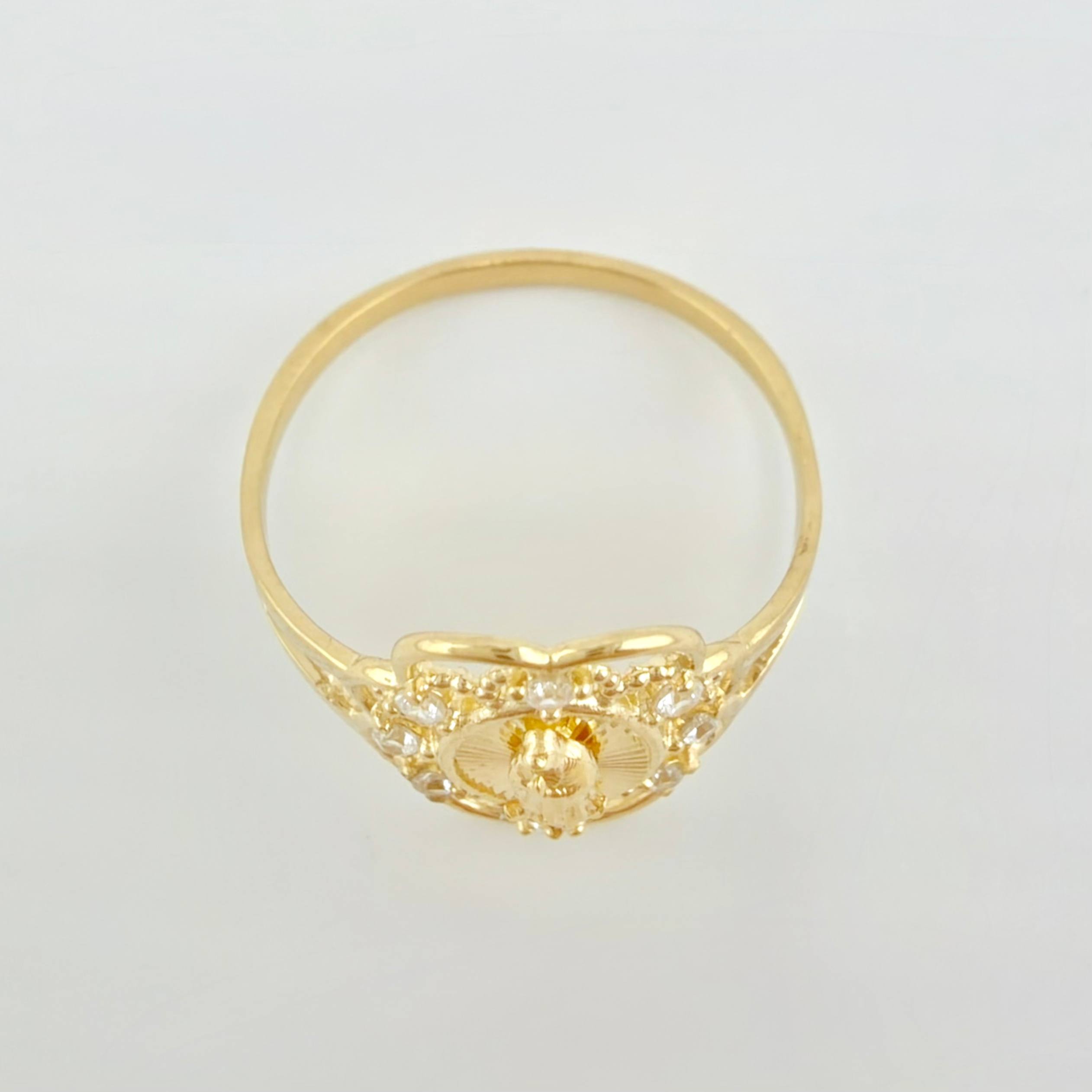 Anillo Virgen Guadalupe Bardera 2.35gr / T8 / Oro Amarillo 18K