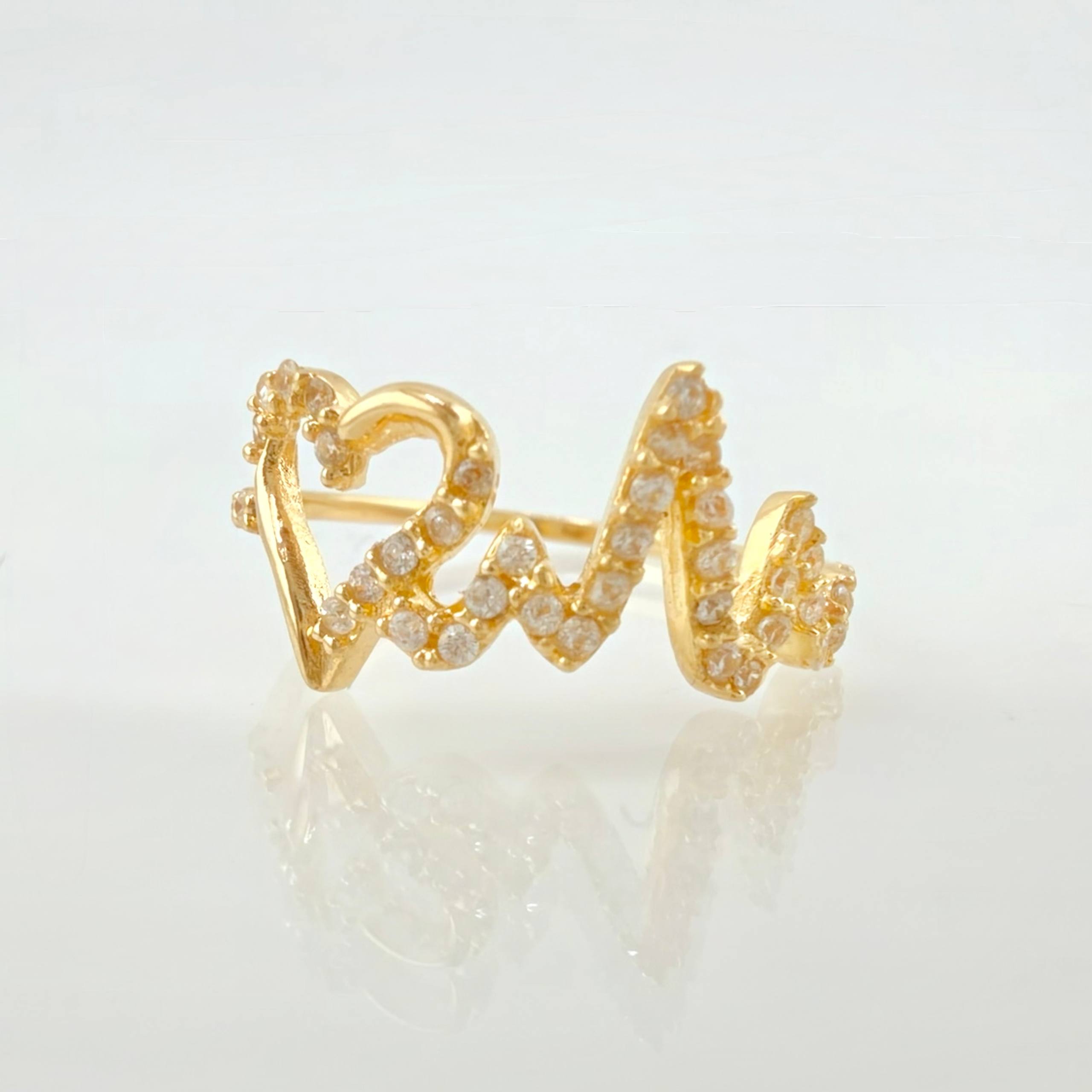 Anillo Latido Corazon 1.8gr / T7 1/2 / Oro Amarillo 18K