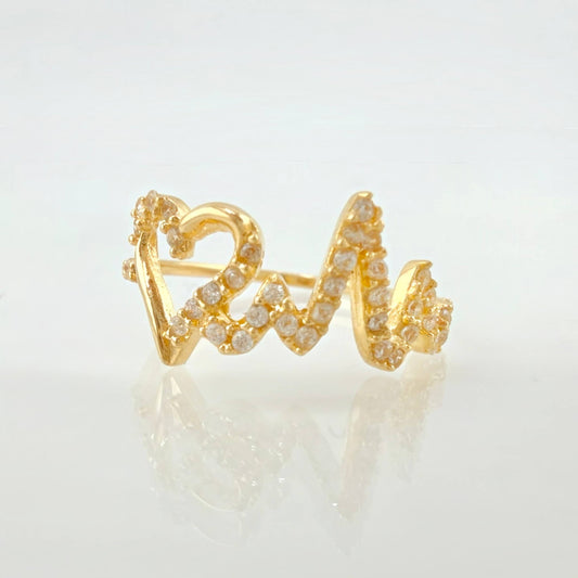 Anillo Latido Corazon 1.8gr / T7 1/2 / Oro Amarillo 18K
