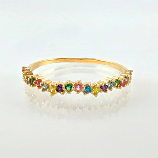 Anillo Ola Carril 1.25gr / T8 3/4 / Oro Amarillo 18K