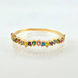 Anillo Ola Carril 1.25gr / T8 3/4 / Oro Amarillo 18K
